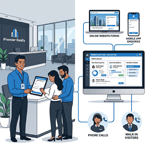 Capture Real Estate Enquiries and Walk In Leads